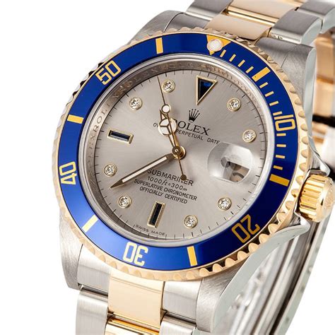 rolex submariner serti champagne dial|rolex submariner 16613 men watch.